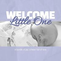 Welcome Baby Boy Greeting Card template