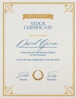 ownership certificate template design ideas