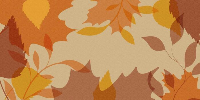 A background with transparent autumn leaves with a grainy texture vector