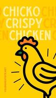 Chicken Crispy Food Business Cards Template Portrait