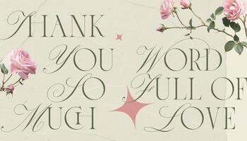 Thank You Card for Template Landscape Version