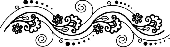 A black and white drawing of a swirl pattern vector