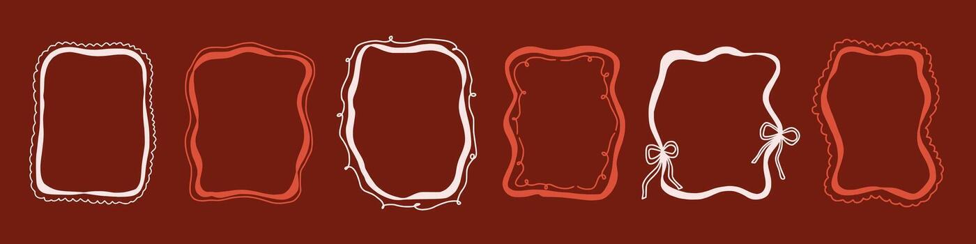 el caprichoso estilo es enfatizado por curva líneas y un ordenado arco. vector