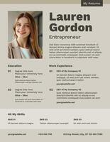 Entrepreneur Resume Template
