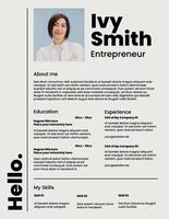 Simple Entrepreneur Resume Template