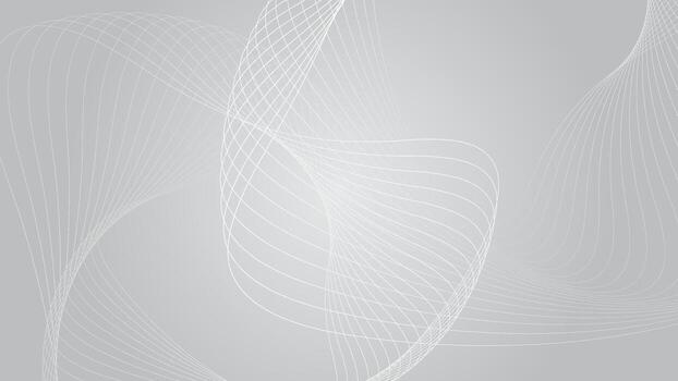 minimalista resumen antecedentes con ligero gris y blanco radial degradado y suave ola líneas fluido interior desde bordes creando un calma y elegante visual textura vector