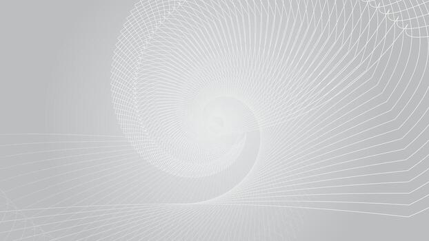 Minimalist abstract background with light gray and white radial gradient and soft wave lines flowing inward from edges creating a calm and elegant visual textures vector