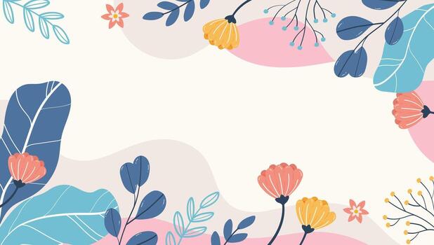 Design banner frame flower Spring background with beautiful vector