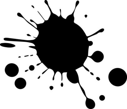 Black Ink Splatter - Paint Blob, Abstract Design vector