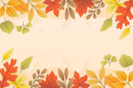 autumn background illustration in gradient style design vector