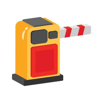 Ready to use 2d style icon of highway checkpost vector