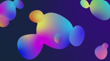 gradiente líquido animado volta formas. minimalista multicolorido fundo com ondas. comovente abstrato colorida formas. fluido mistura video