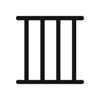 Simple Outline Jail Bars Illustration Icon Graphic Element Design vector