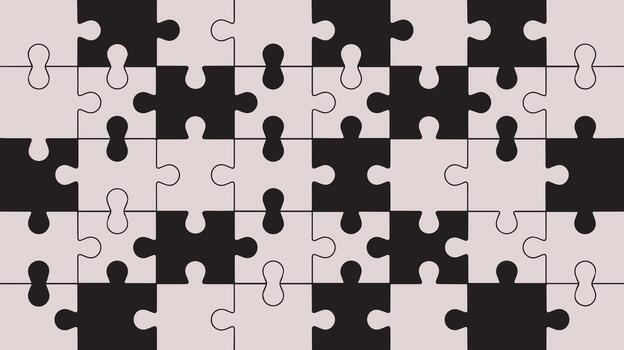 Exploring the Intricacies of Black and White Puzzles in Logic and Design vector