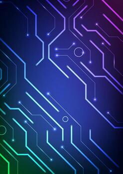 Digital technology circuit background. Design for system futuristic abstract quantum cyber network electronic and circuit board. vector