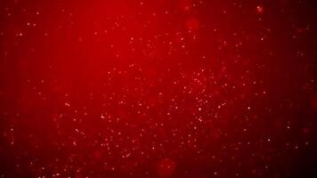 Animation red sparkle particle with red background video
