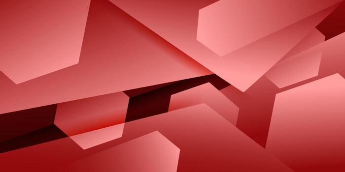 Abstract red hexagonal pattern background. Simple and trendy paper cut background design. EPS10. vector