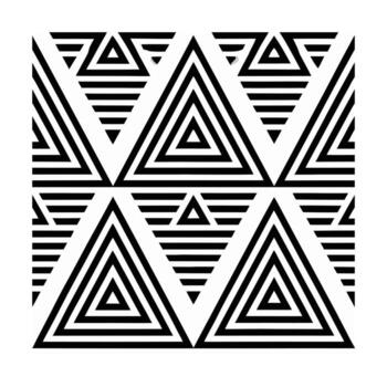 Geometric triangle pattern with optical illusion effect abstract vector