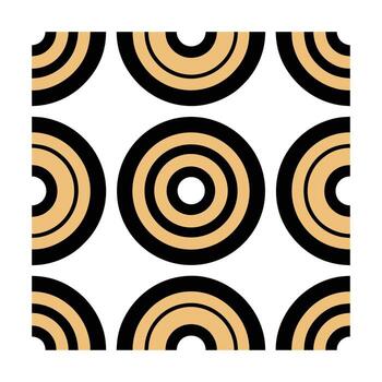 sin costura modelo bronceado concéntrico círculos arcos geométrico resumen vector