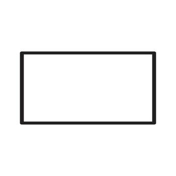 A black and white drawing of a blank white board vector
