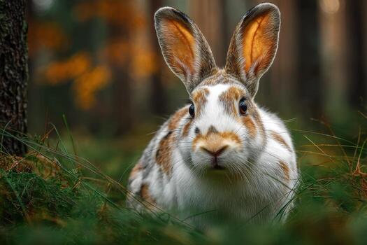 A rabbit in the forest photo