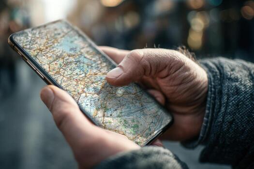 How to use a map on your smartphone photo