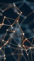 dinâmico 3d animação do brilhando conectado nós e linhas. video