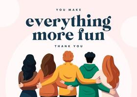 Friendship Appreciation Greeting Card template