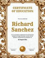 classic elegant formal certificate template