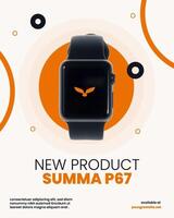Simple Smartwatch Product Launch on Summer Instagram Post template