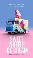 Minimalist Ice Cream Truck Business Card template