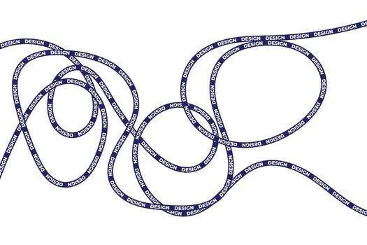 Abstract Design Background with Intertwined Text Loops. vector