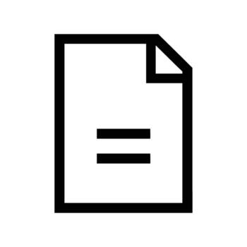 Simple Document Icon with Folded Corner Representation vector