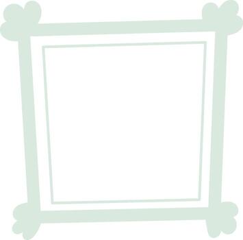 resumen cuadrado marco plano ilustración mano dibujado icono vector