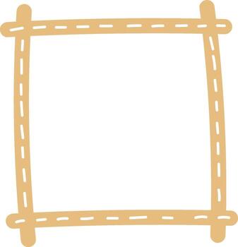 Abstract Square Frame Hand Drawn vector