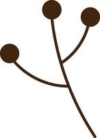 Twig With Berries Doodle vector