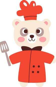 Panda Chef Character vector