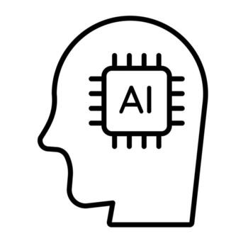 basado en datos ai icono vector