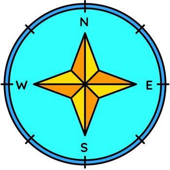 mapa guía icono vector