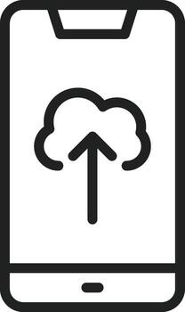 cargar icono de nube vector