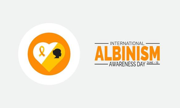 Albinism inclusion and awareness background, diversity and health concept, use for digital and print design projects vector