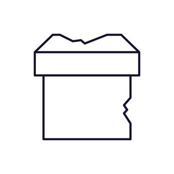 Broken Box Icon for Graphics, Concept, Apps vector