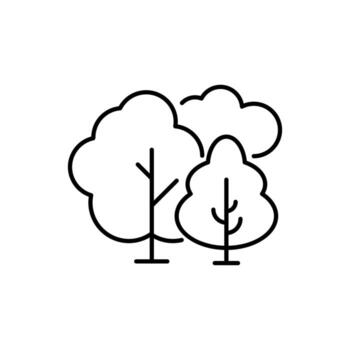 Sign of Trees in Forest for Graphics, Concept, Apps vector