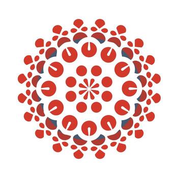 explorador sueco dala geométrico cuadrícula Arte en vibrante rojo y gris patrones vector