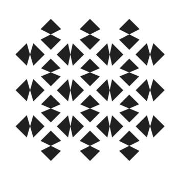 Tessellated toucan geometry pattern showcasing black shapes in a symmetrical arrangement vector
