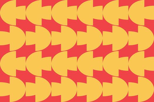 A red and yellow pattern with a circle in the middle vector