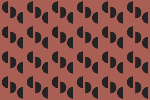A pattern with black and red shapes on it vector