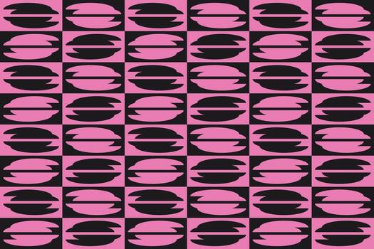 A pink and black pattern with a circle in the middle vector