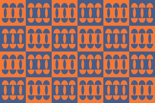 un naranja y azul modelo con un grande número de cuadrícula vector