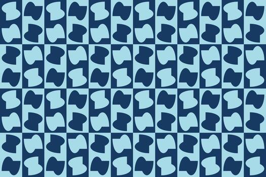 A blue and white pattern with a large number of shapes vector